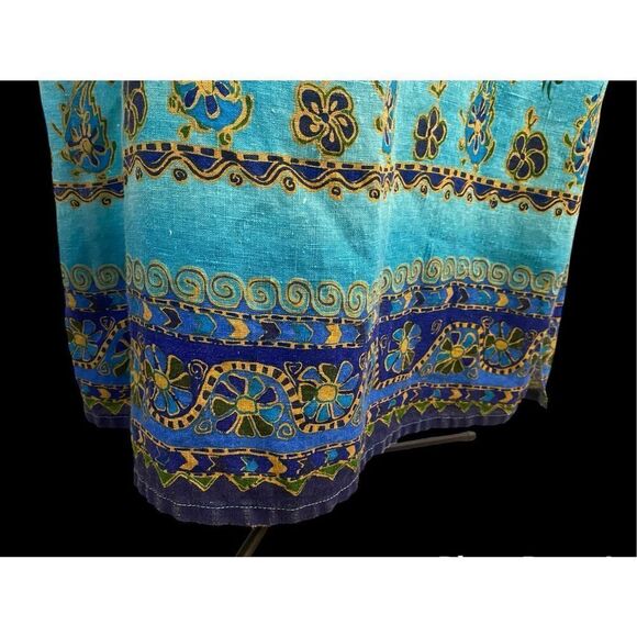 Studio Ease 100% Linen Maxi Dress Wide Straps Square Neckline Sz. 12 - Picture 8 of 16